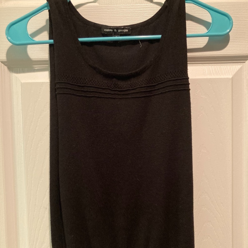 Cable and Gauge Black Tank Top
